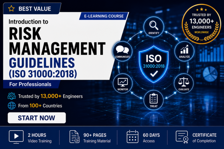 Introduction to Risk Management Guidelines ISO 31000 2018 online training course