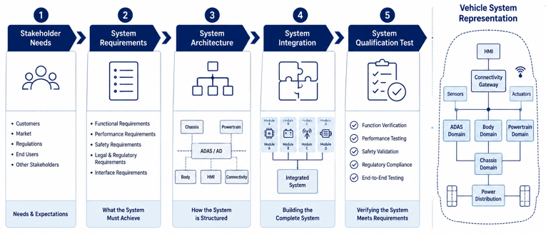 ASPICE System Engineering process group covering requirements architecture integration verification and validation
